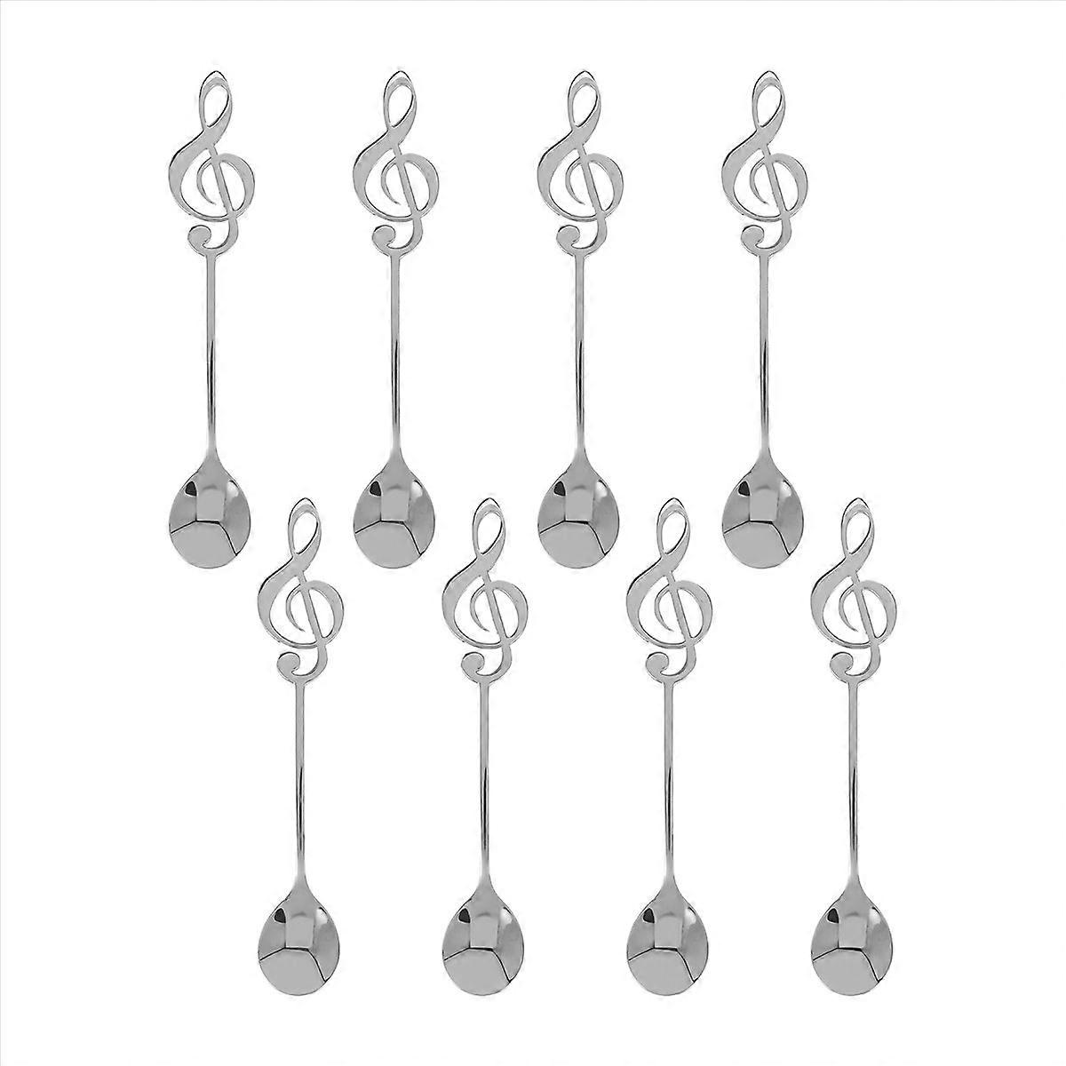 8Pcs Stirring Spoon Coffee Spoon Stainless Steel Flatware