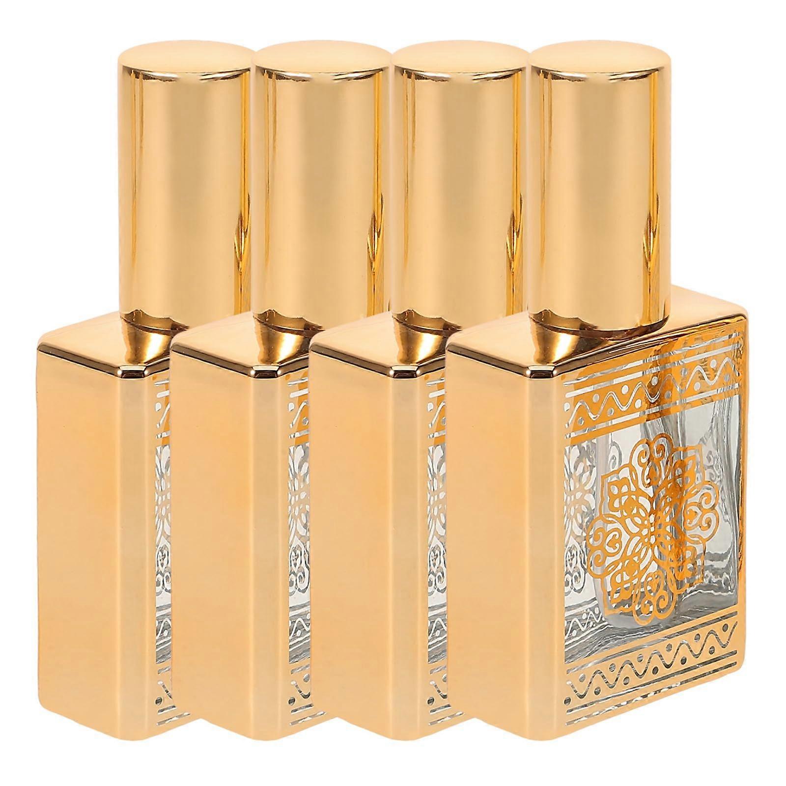 4PCS Mini Refillable Perfume Spray Bottles for Travel, Leakproof Clear Glass Atomizer Set