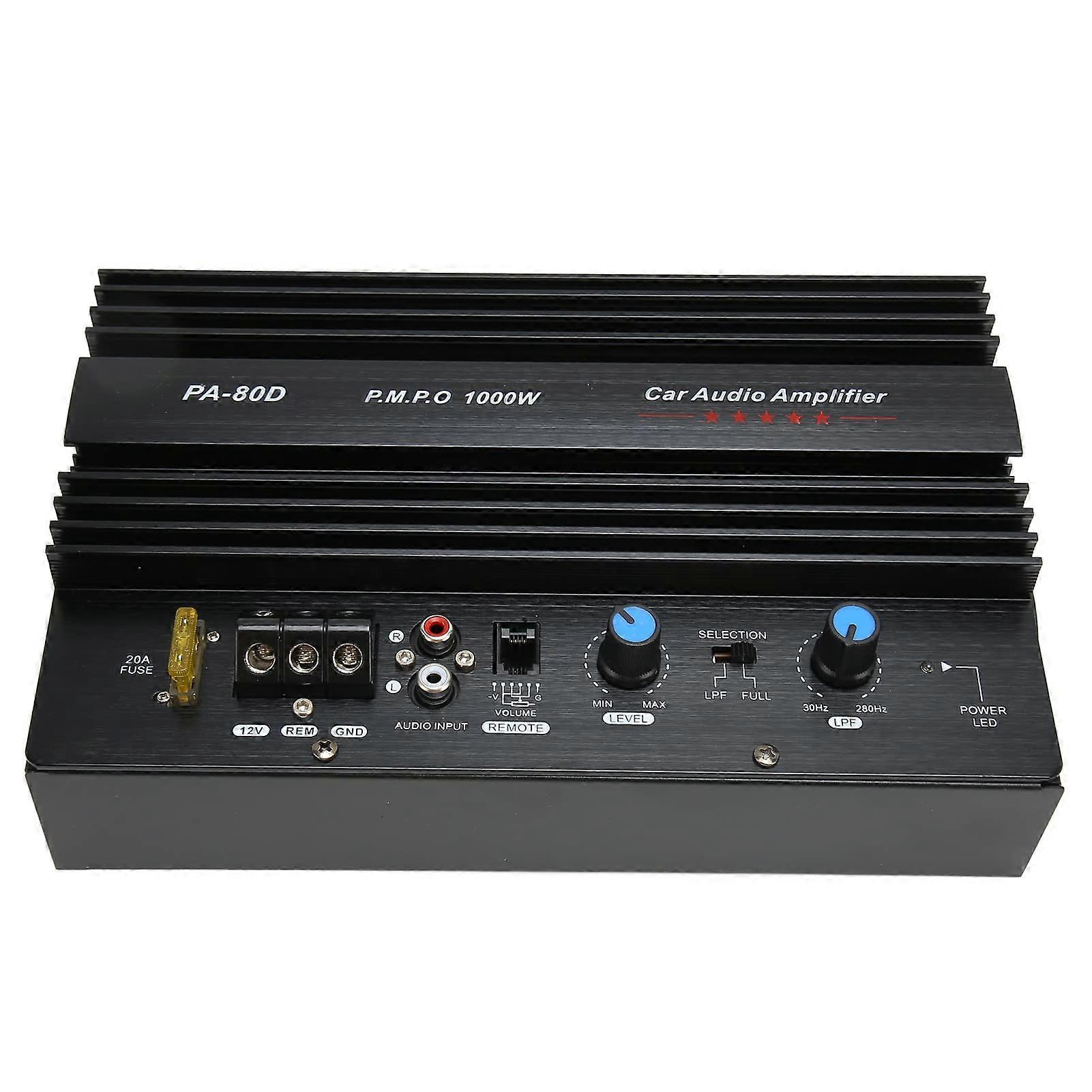 1000W Car Subwoofer Amplifier 12V with Deep Bass Performance and Aluminum Alloy Board