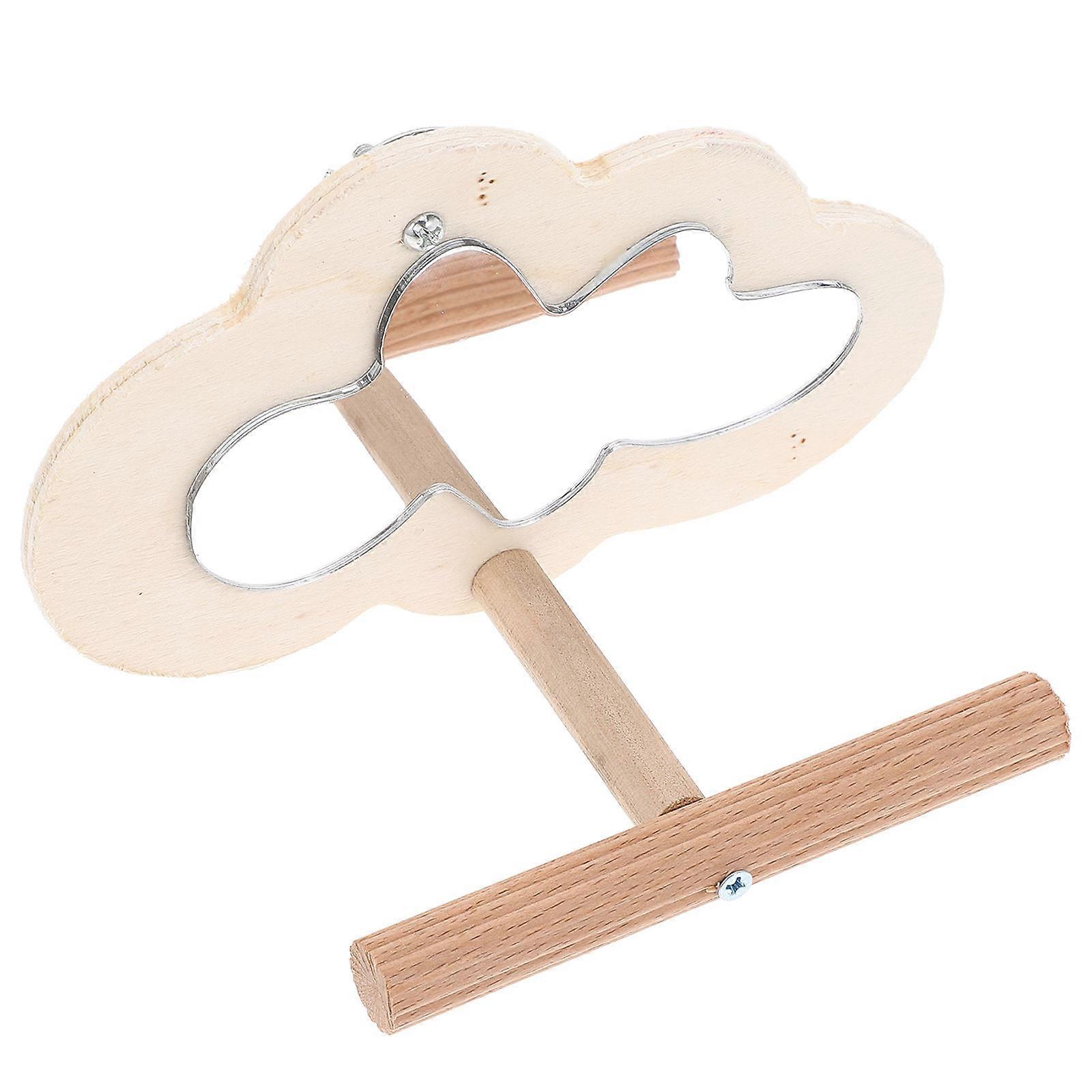 Wood Bird Perch with Mirror for Parrot Exercise 3Pcs Stand Toys