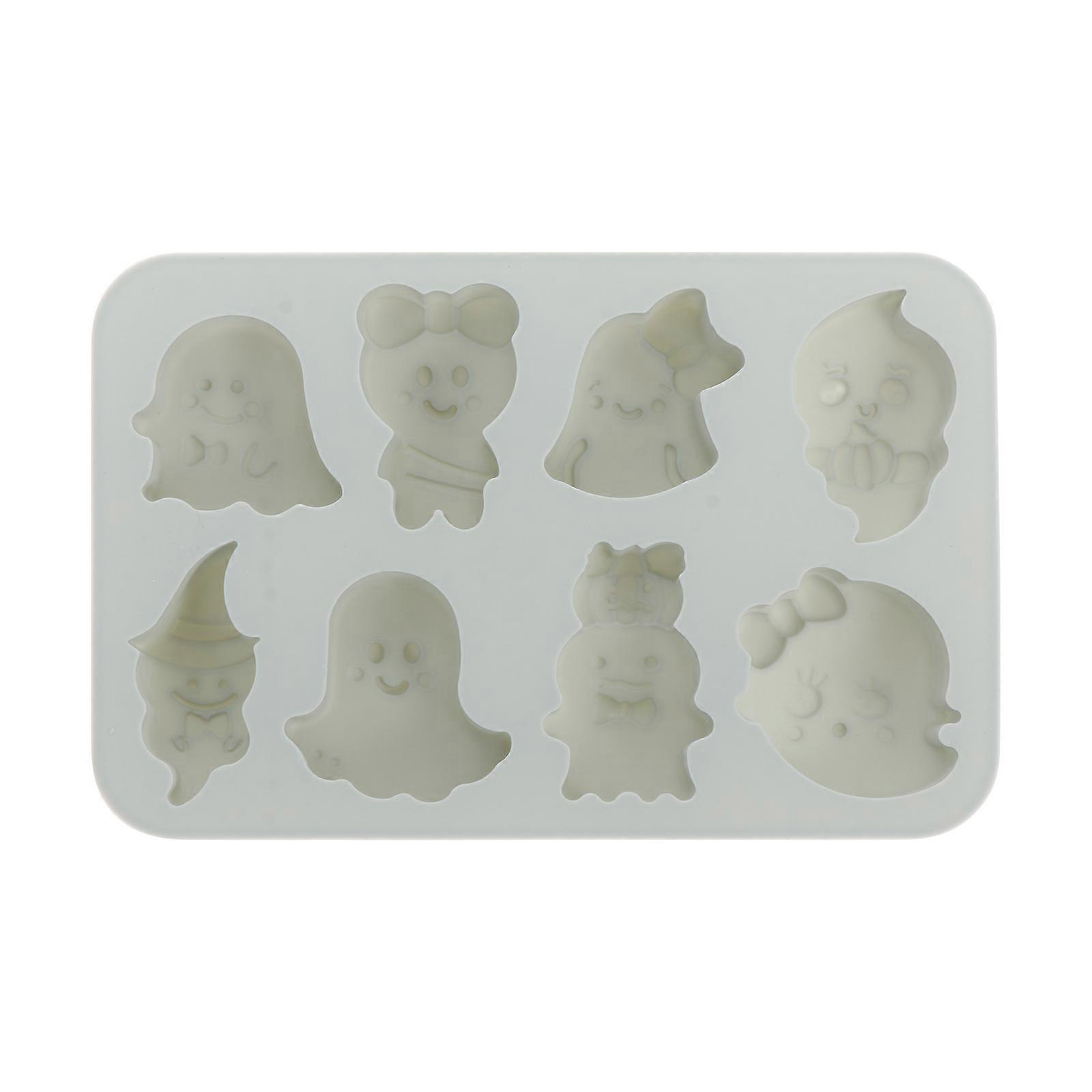 3Pcs Ghost Shape Cake Mold for Baking Use Silicone Halloween Mold