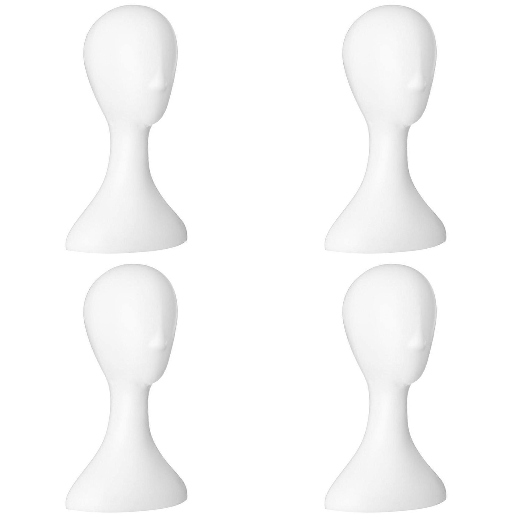 4X Lady High Plastic Head Wig Head Female Model Head White