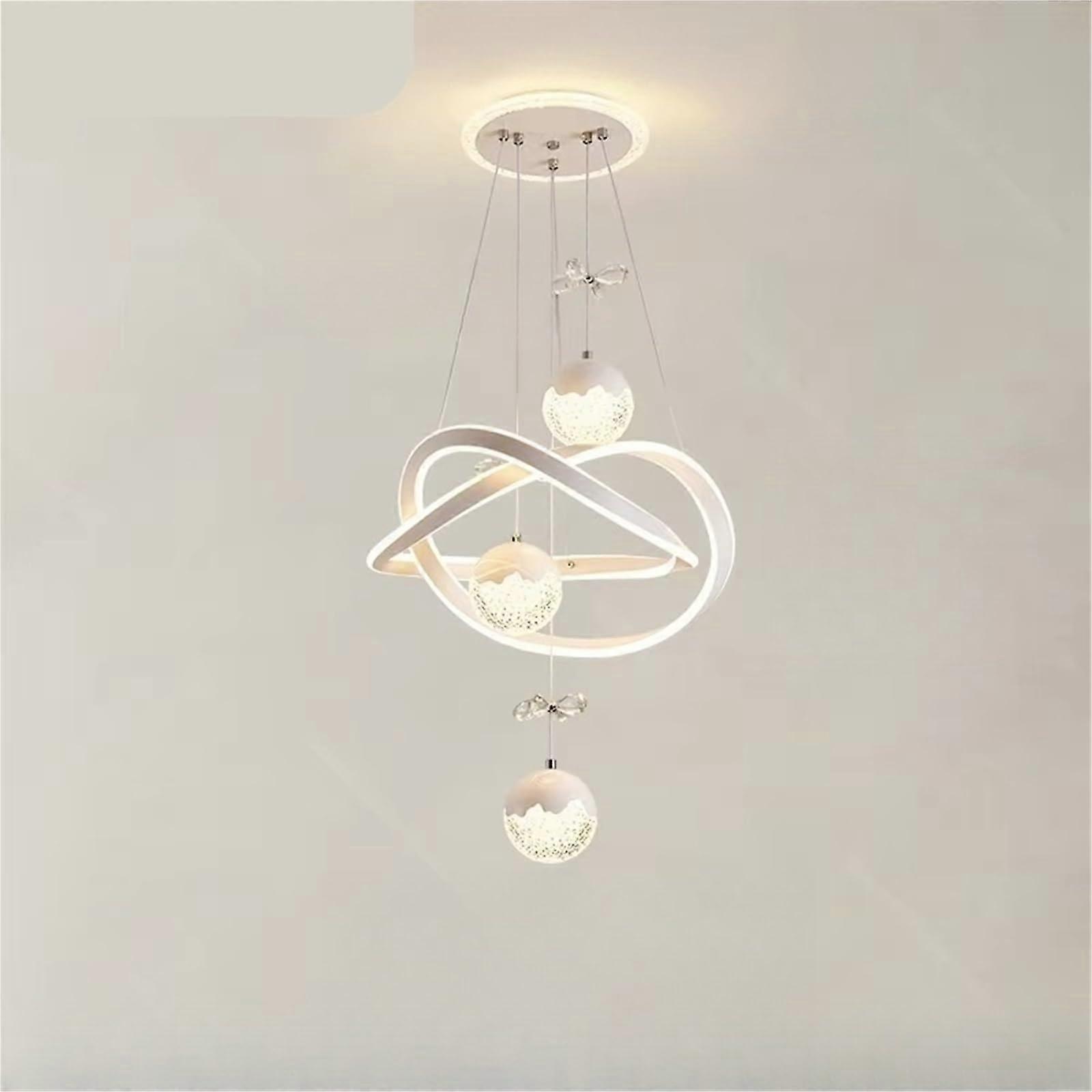 Modern Restaurant Chandelier Round Ball Dimmable LED Dining Room Light Fixture Elegant Design