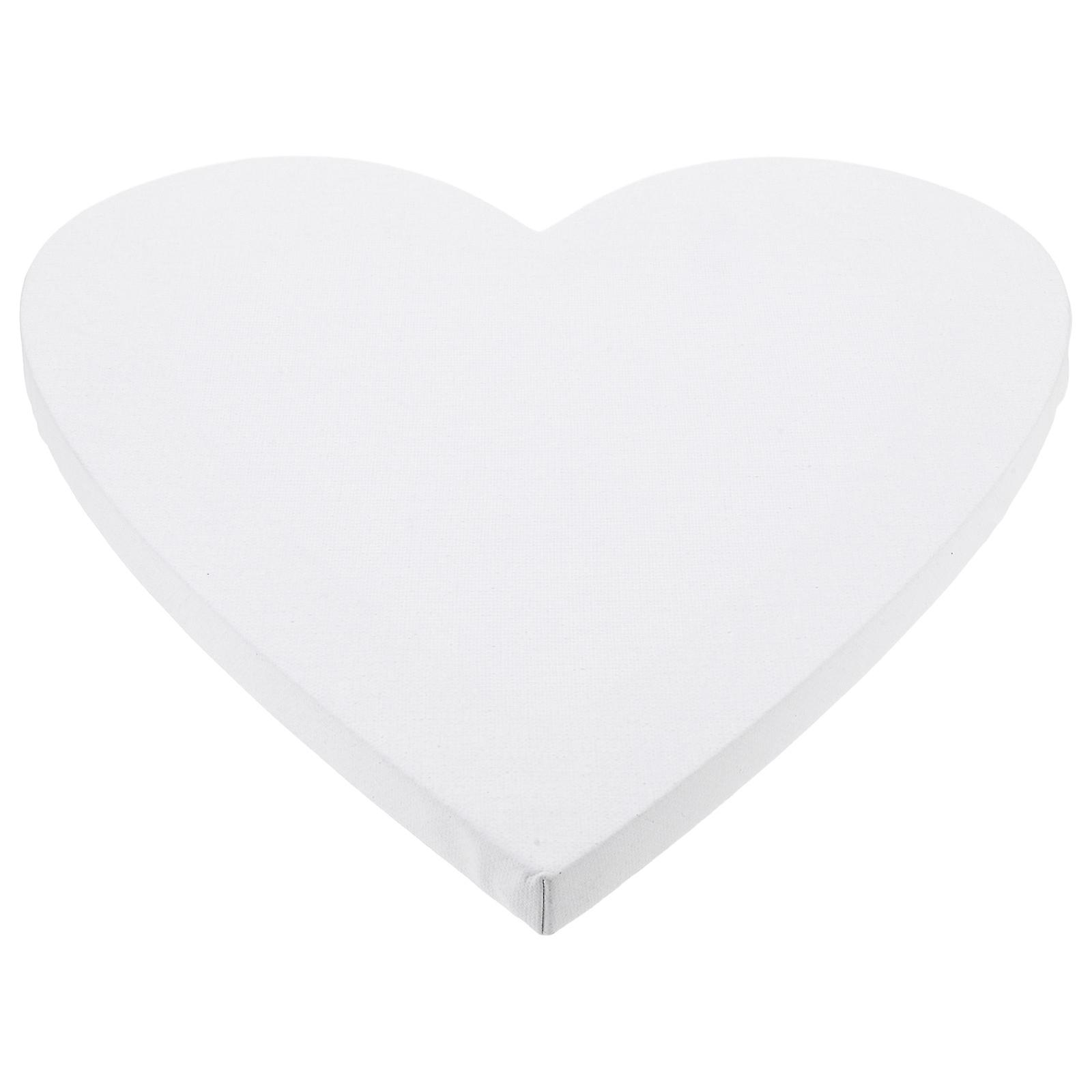 Heart Shaped Canvas Panel Board for Watercolor DIY White Frame