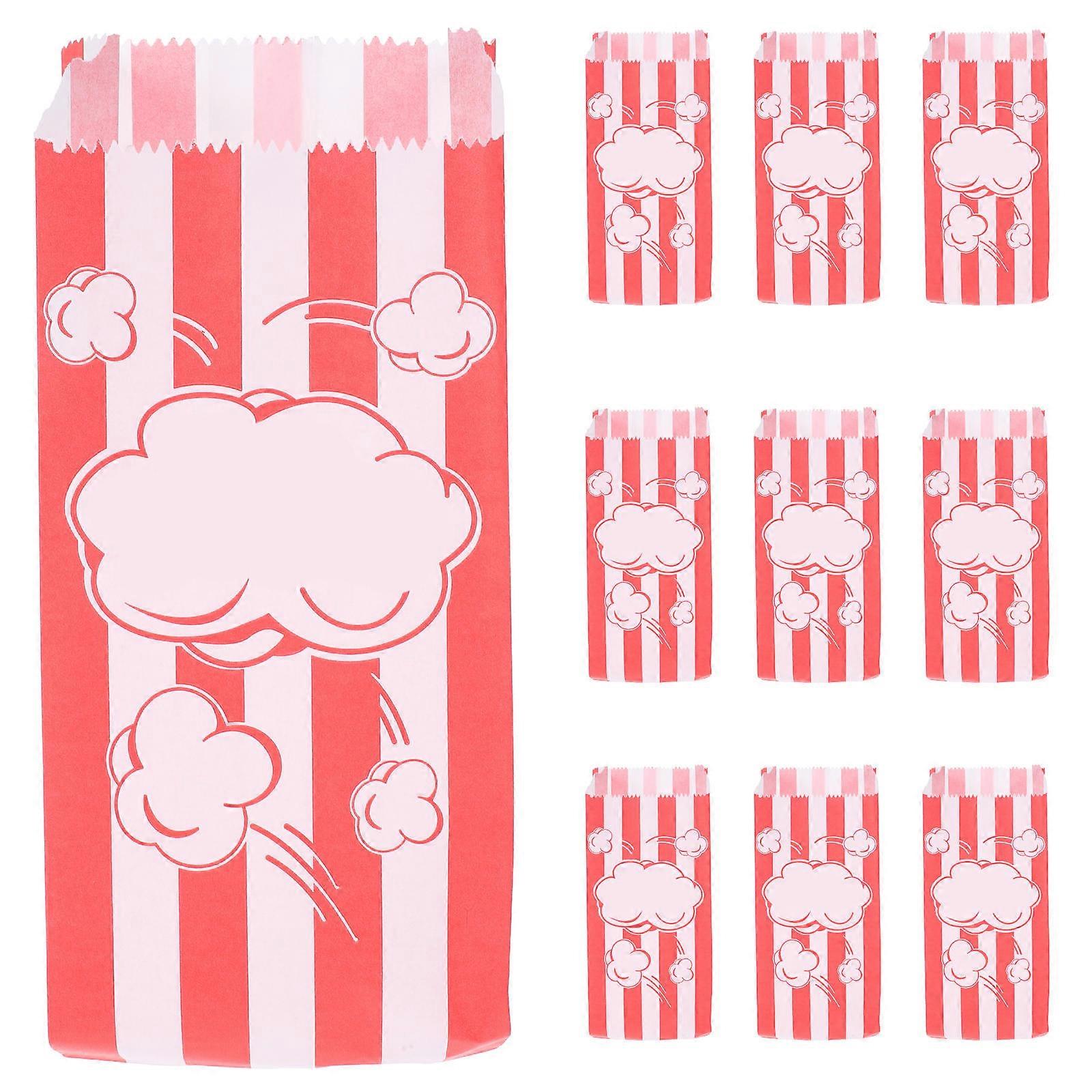 Greaseproof Paper Popcorn Snack Bags for Serving 30Pcs Assorted Color Paper Bags