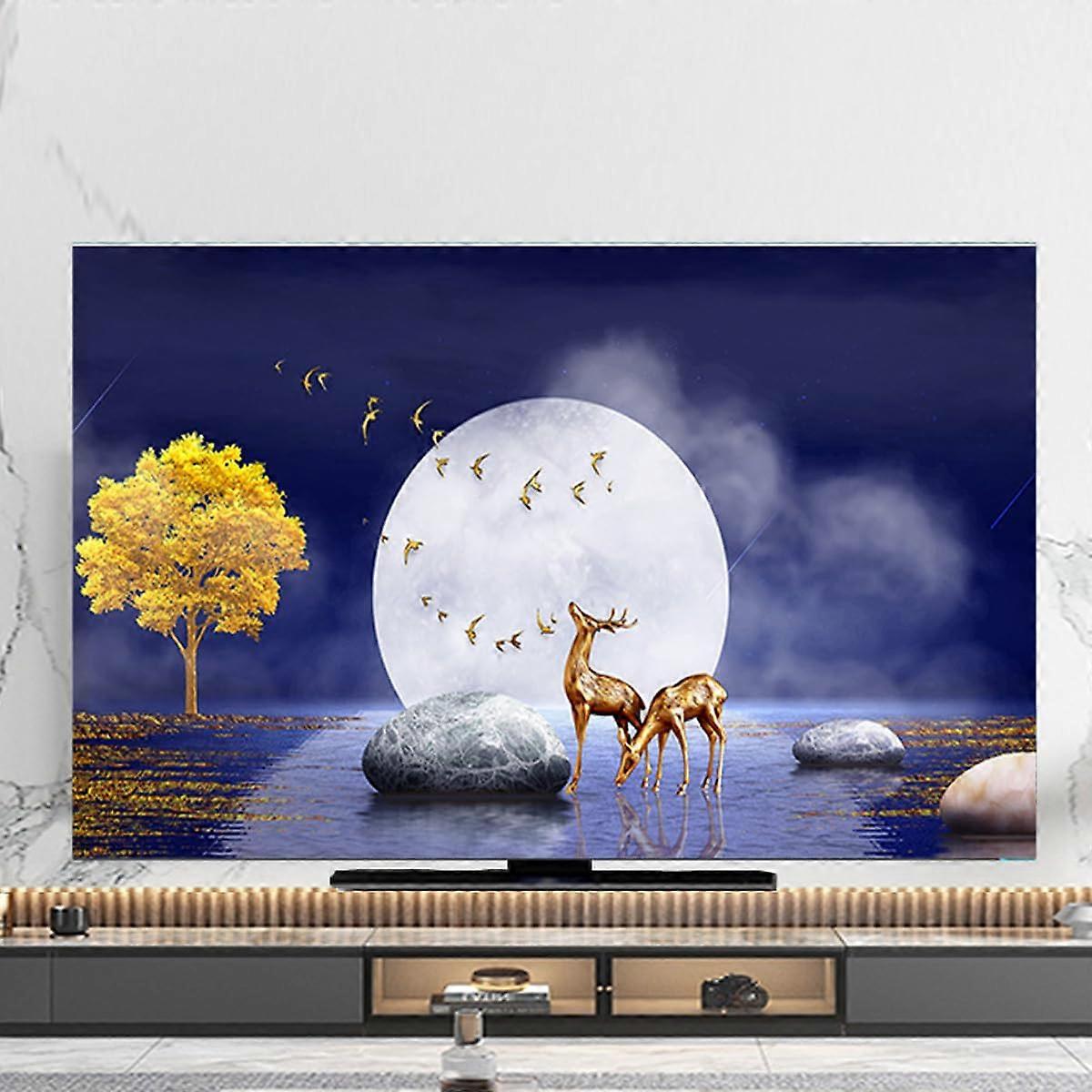 65 Inch TV Dust Cover Waterproof Polyester Indoor Screen Protector for Wall Mounted LCD LED Plasma