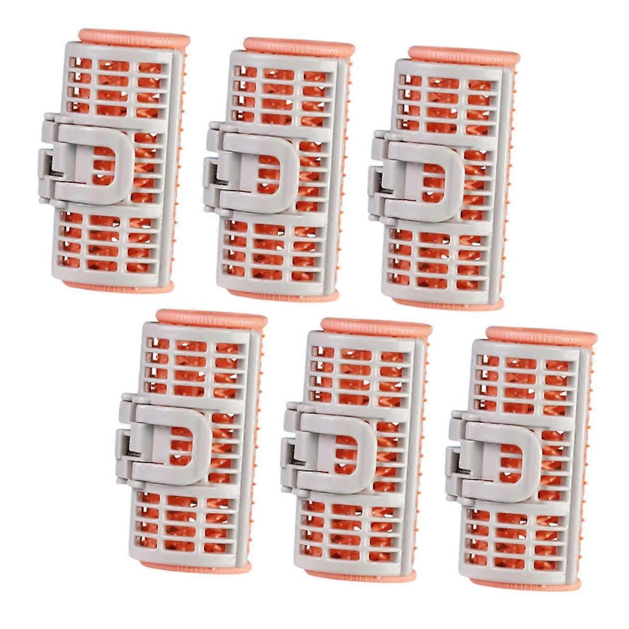 6pcs No Heat Hair Curlers with Clips for DIY Styling Bangs and Ends Damage Overnight Use