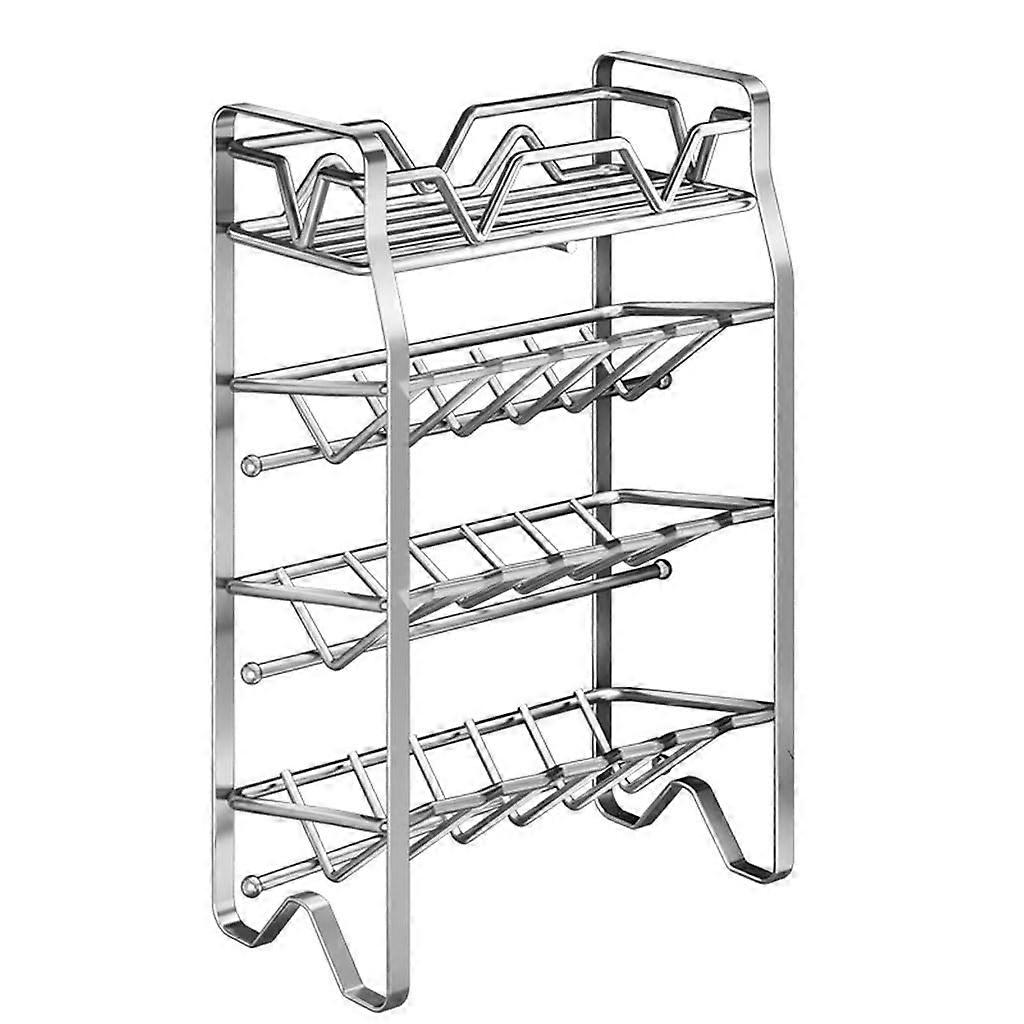 Kitchen Storage Rack Stainless Steel MultiLayer Countertop Spice Organizer Dish Drying Shelf