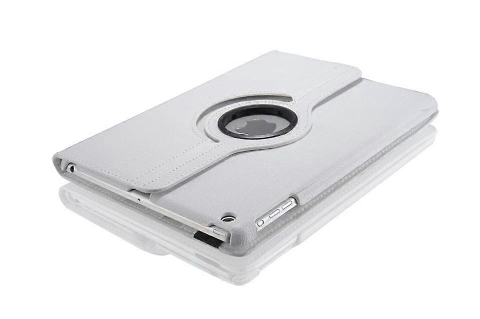 Case For Ipad Air 5/air2 6 White Rotating Lychee Pattern Sleep Leather