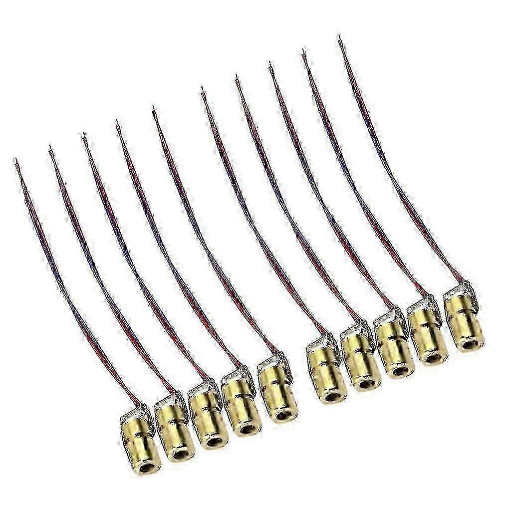 10 Pcs 5V 650nm 6mm 5mW Mini Red Dot Laser Diode Module Copper Head