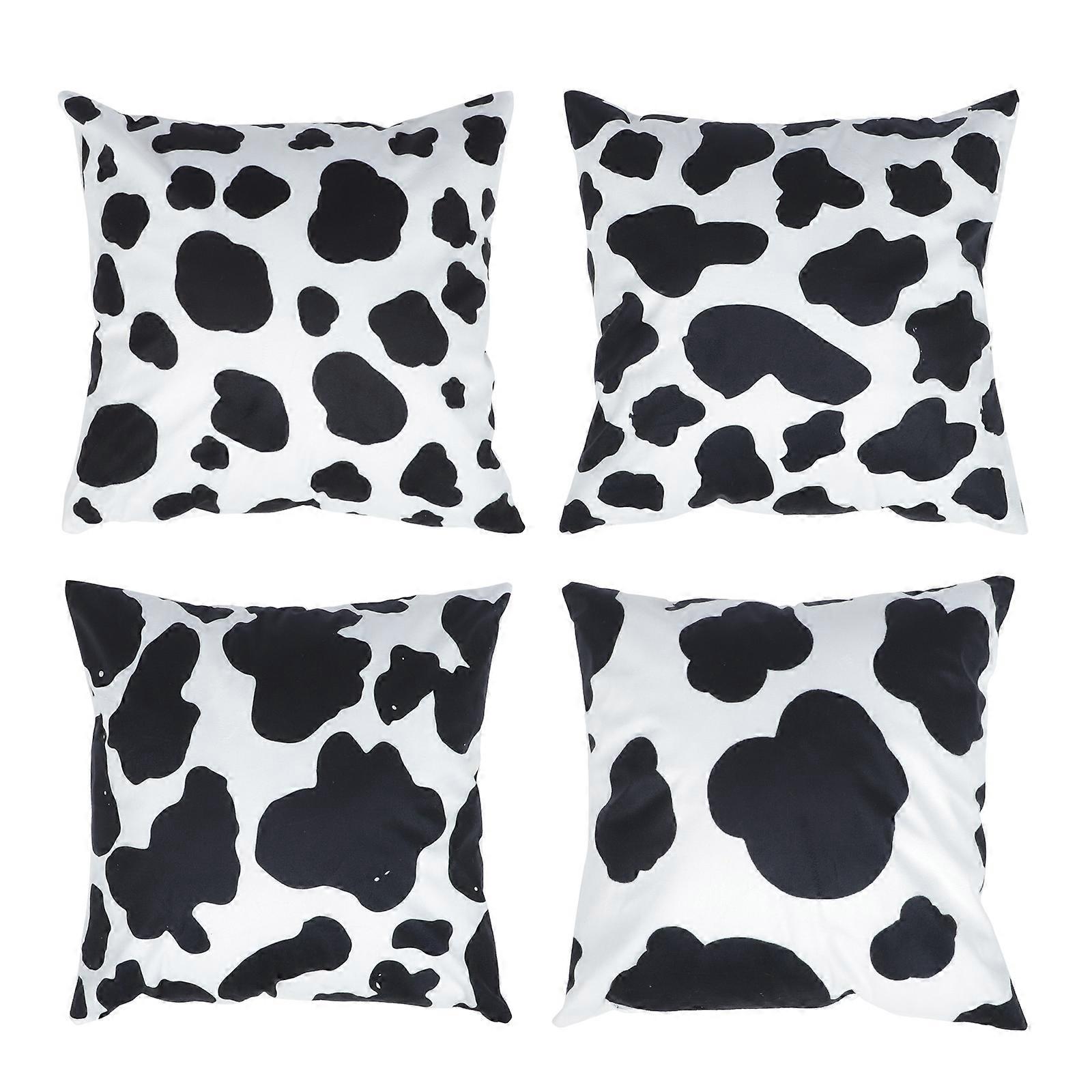 Cow Prints Pillowcase for Decor 8Pcs Plush Throw Pillow Covers Collection