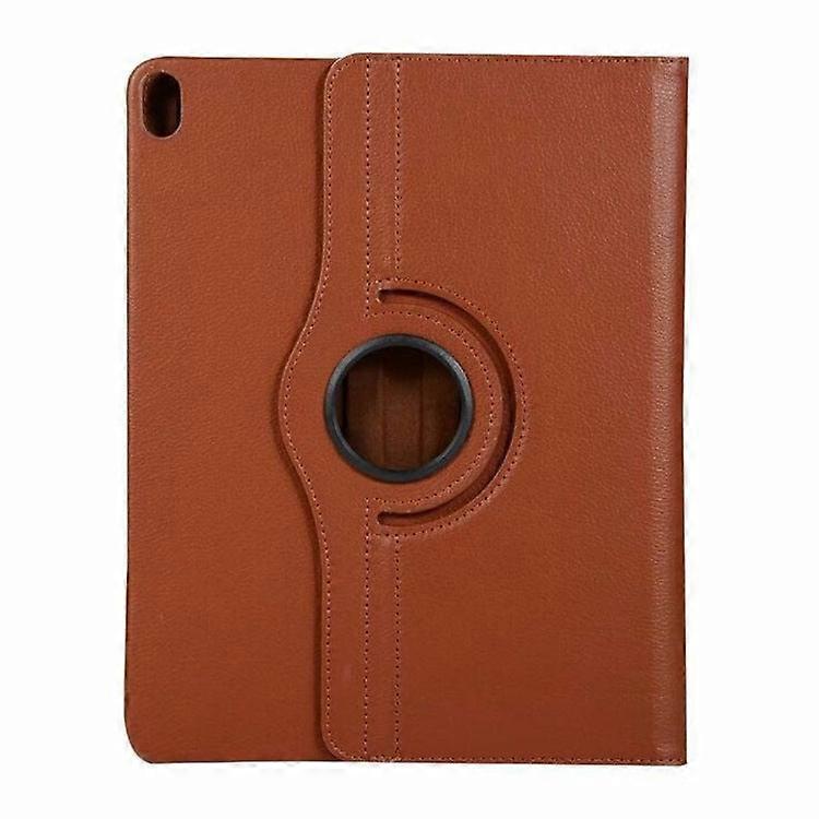 Stylish Case For Ipad Mini1/2/3 Brown Lychee Texture Rotating Leather Stand