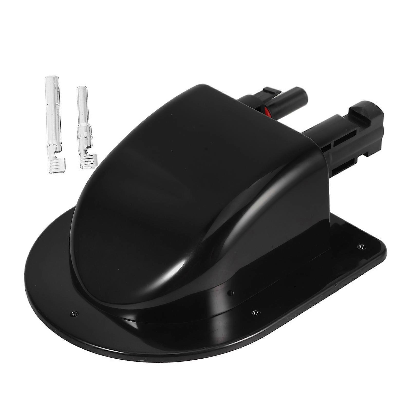 Waterproof Junction Box for Dual Cable Entry Black ABS Solar Housing