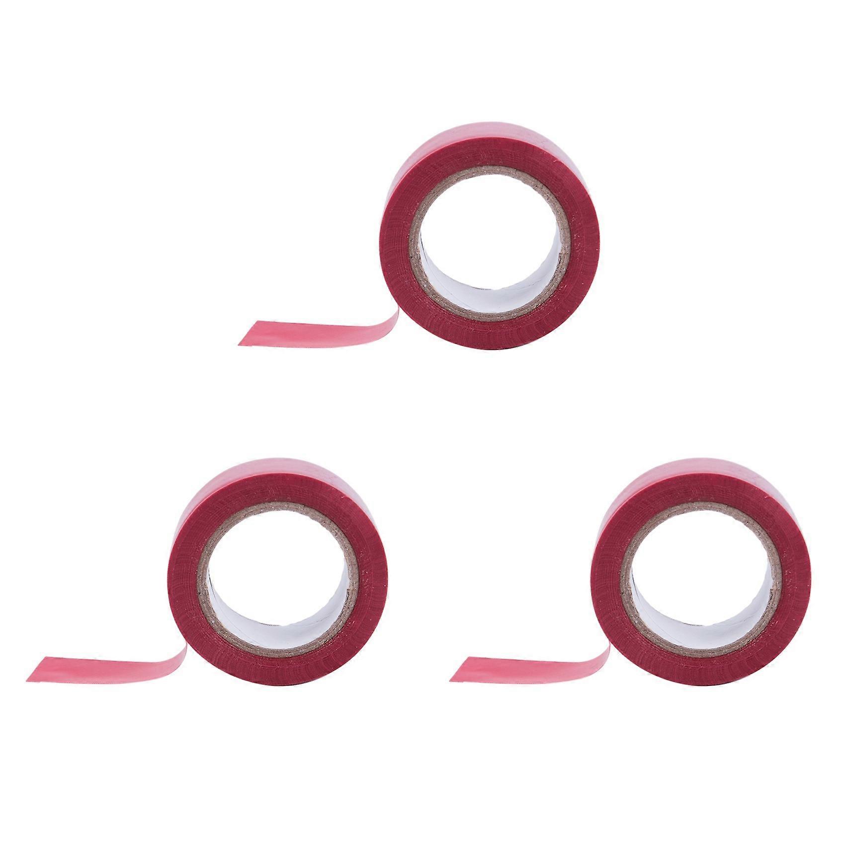3pcs 19mm X 10m Duct Waterproof Tape, Red