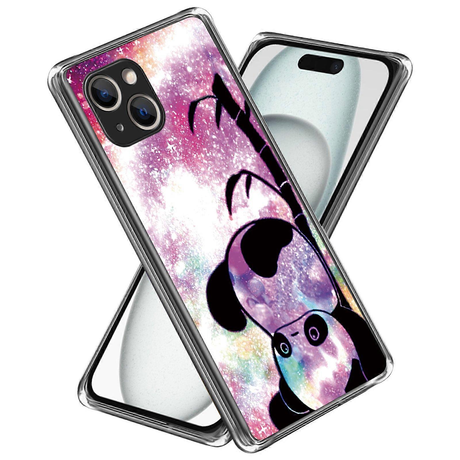 For iPhone 15 Plus TPU Case Anti-scratch Pattern Printing Phone Back Protector