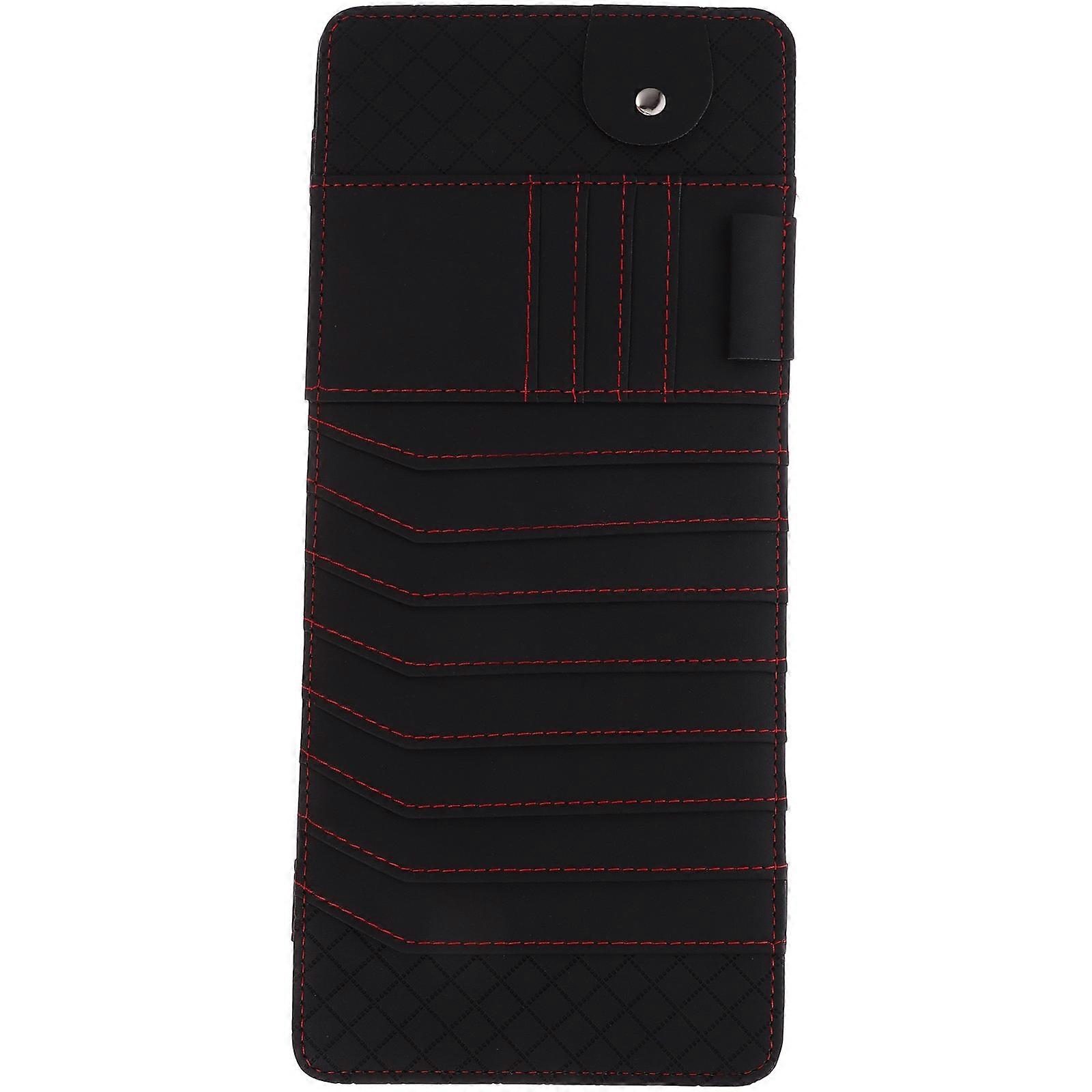 Car Sun Visor Storage Case for Vehicle Documents Organizer Black