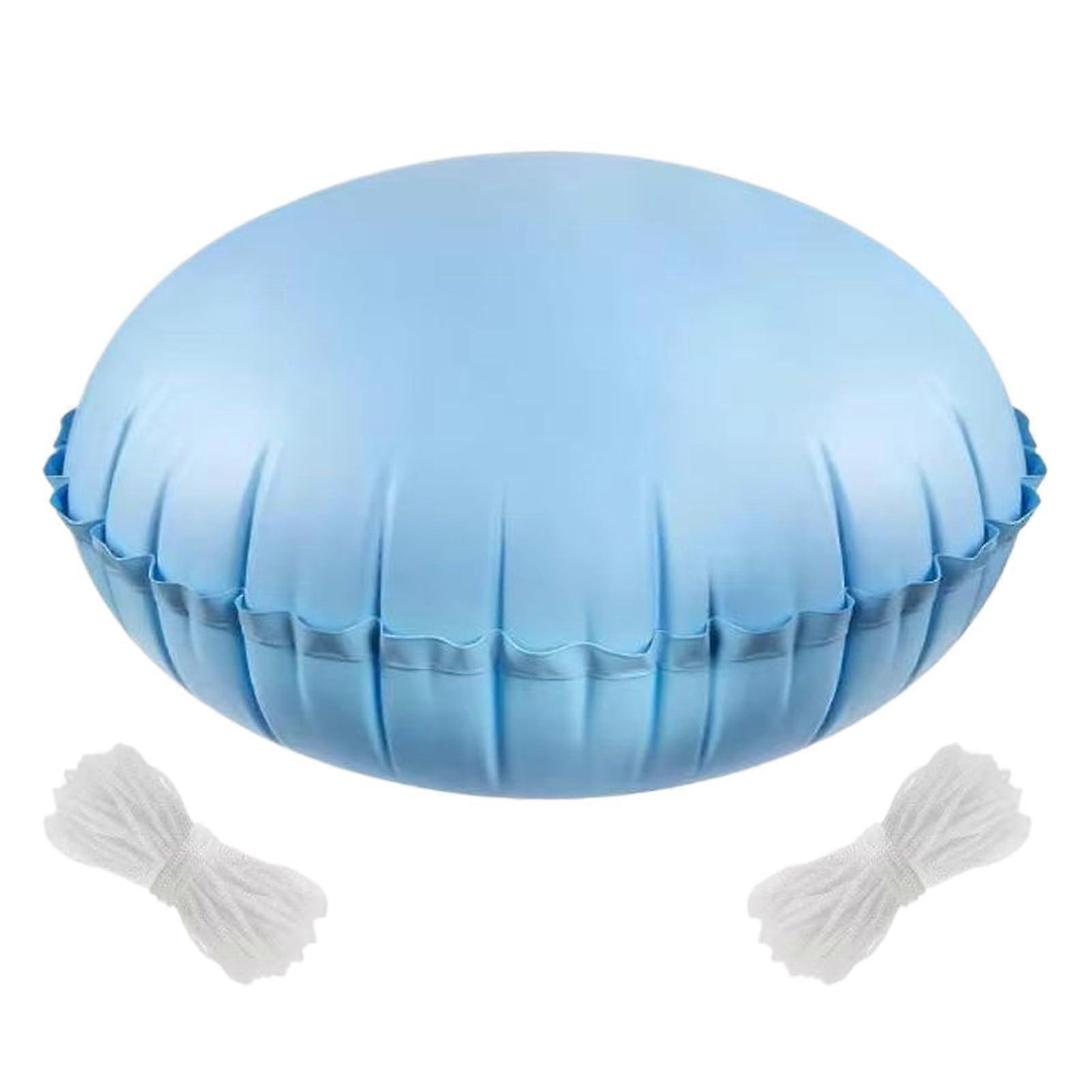 4x4 Ft Inflatable Pool Pillow with Rope, Weatherproof PVC Ice Equalizer for Winter Protection