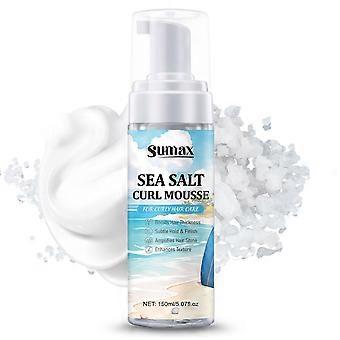 Mousse para cachos com sal marinho, adiciona volume instantâneo, fixação leve, textura e engrossa os cachos em cabelos finos e cacheados. Mousse texturizadora, 150ml