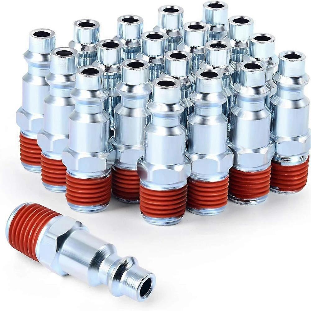 20Pc 1/4 Inch External Thread Pneumatic Quick Coupling Male Connector US Style Pneumatic External Thread Quick Connector