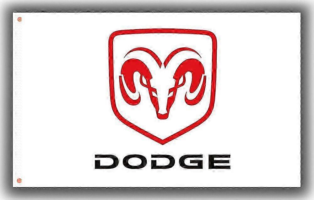 Dodge Ram White Wall Decor Flag Shape 225