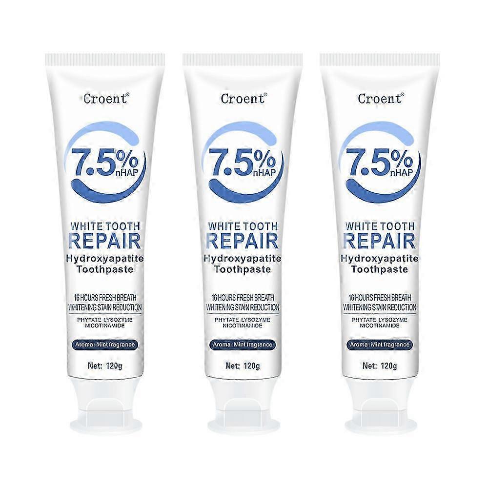 Whitening Toothpaste for Sensitive Teeth Hydroxyapatite Enamel Protection Mint Fluoride