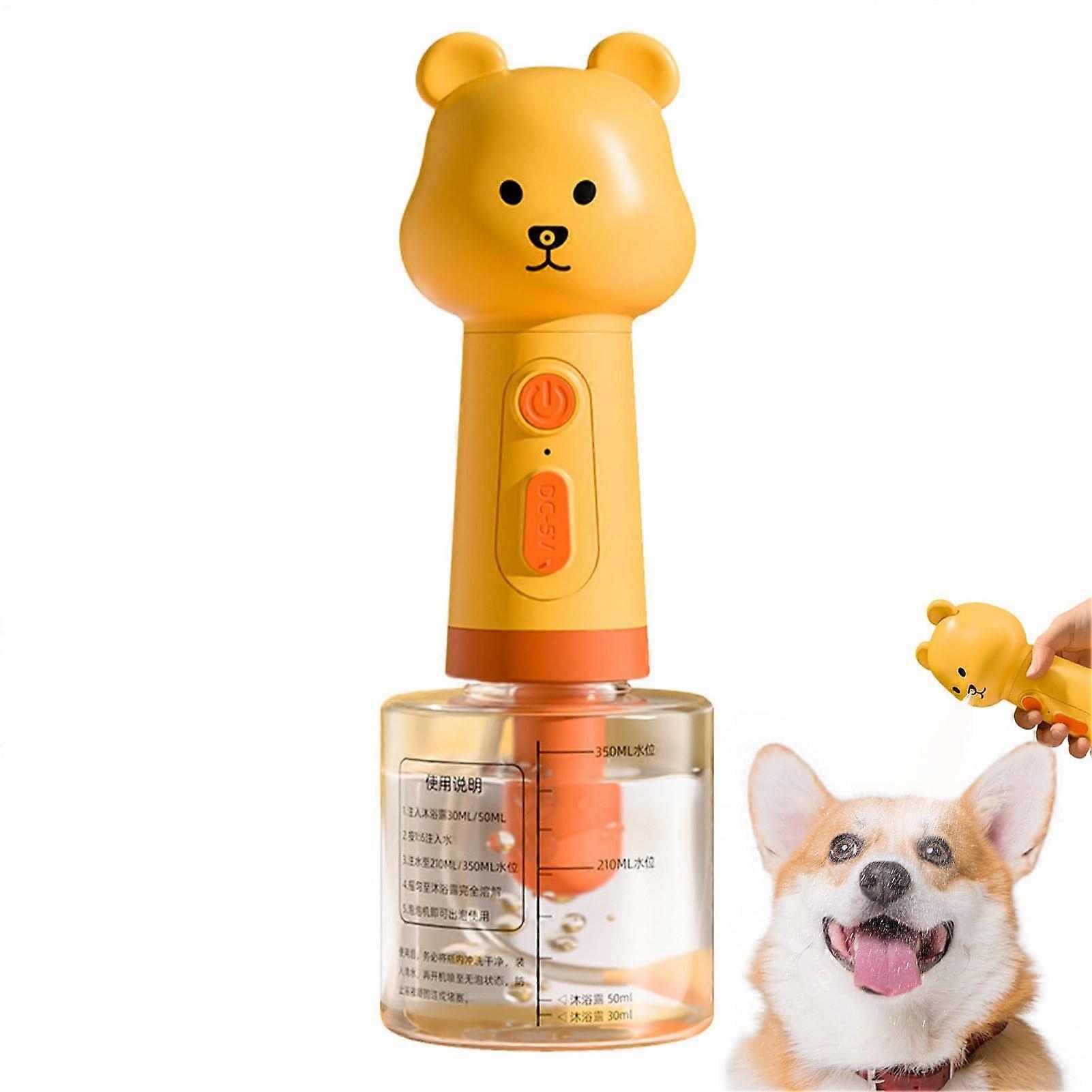 Rechargeable Automatic Pet Shampoo Dispenser with Adjustable Foam Intensity for Dog and Cat Bathing