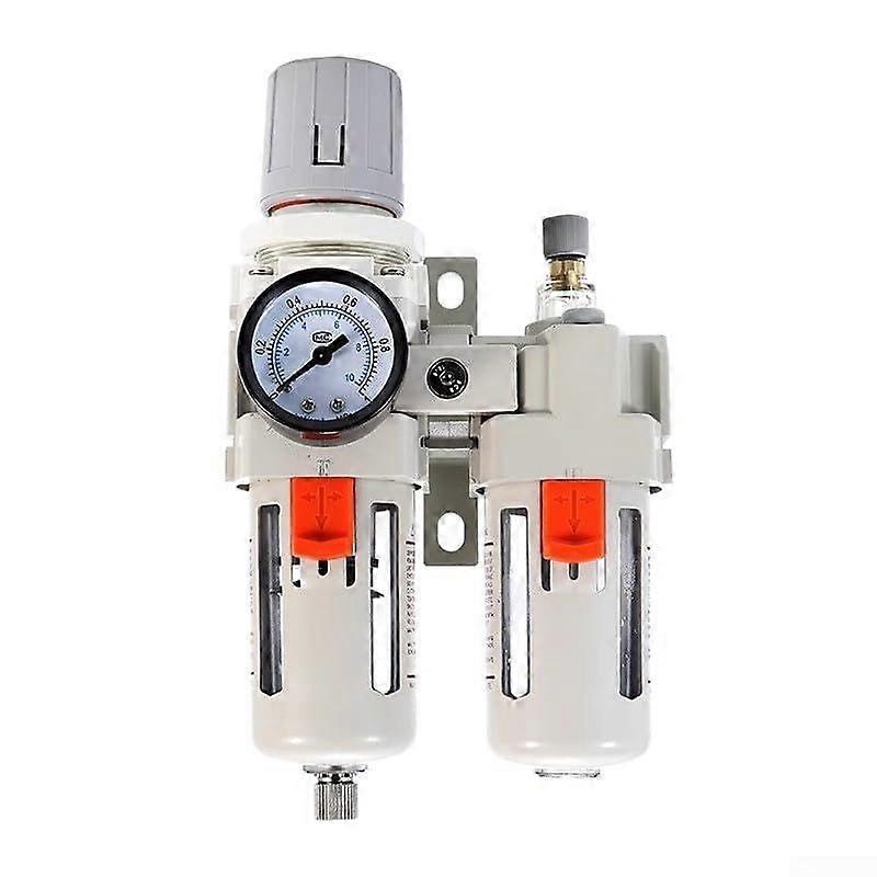 3/4 Inch Compressed Air Filter Water Oil Separator with Adjustable Pressure and Reusable Copper Element