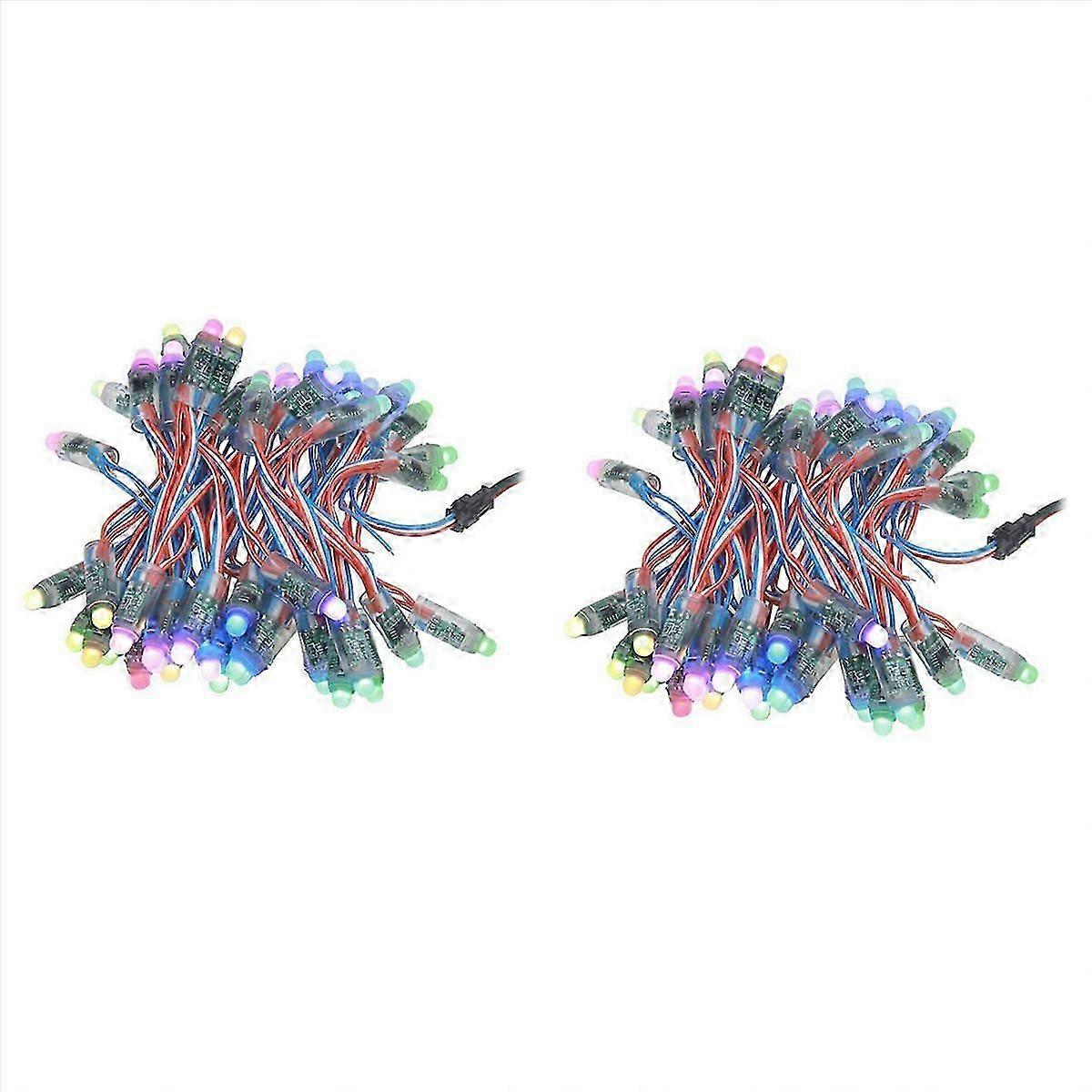 100Pcs WS2811 RGB LED Pixels Light Individually Addressable 12mm Diffused Digital Full Color Pixel M