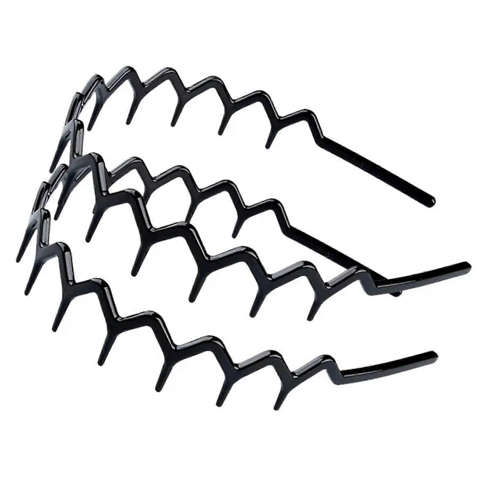 Non Slip Headband Set with Teeth Comb Plastic Design for Secure Grip and Comfortable Fit 2pcs