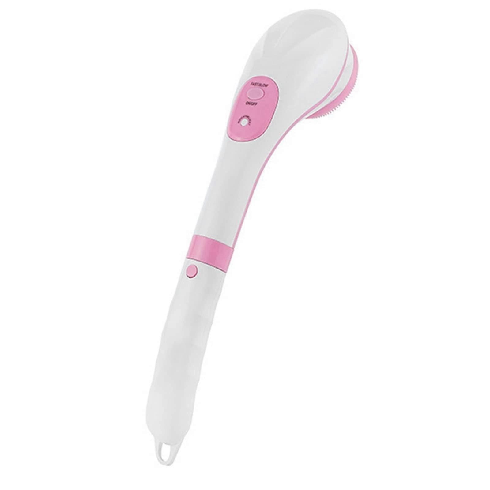 Electric Body Brush Waterproof Long Handle, Rechargeable Bath Brush for Back and Deep Cleansing