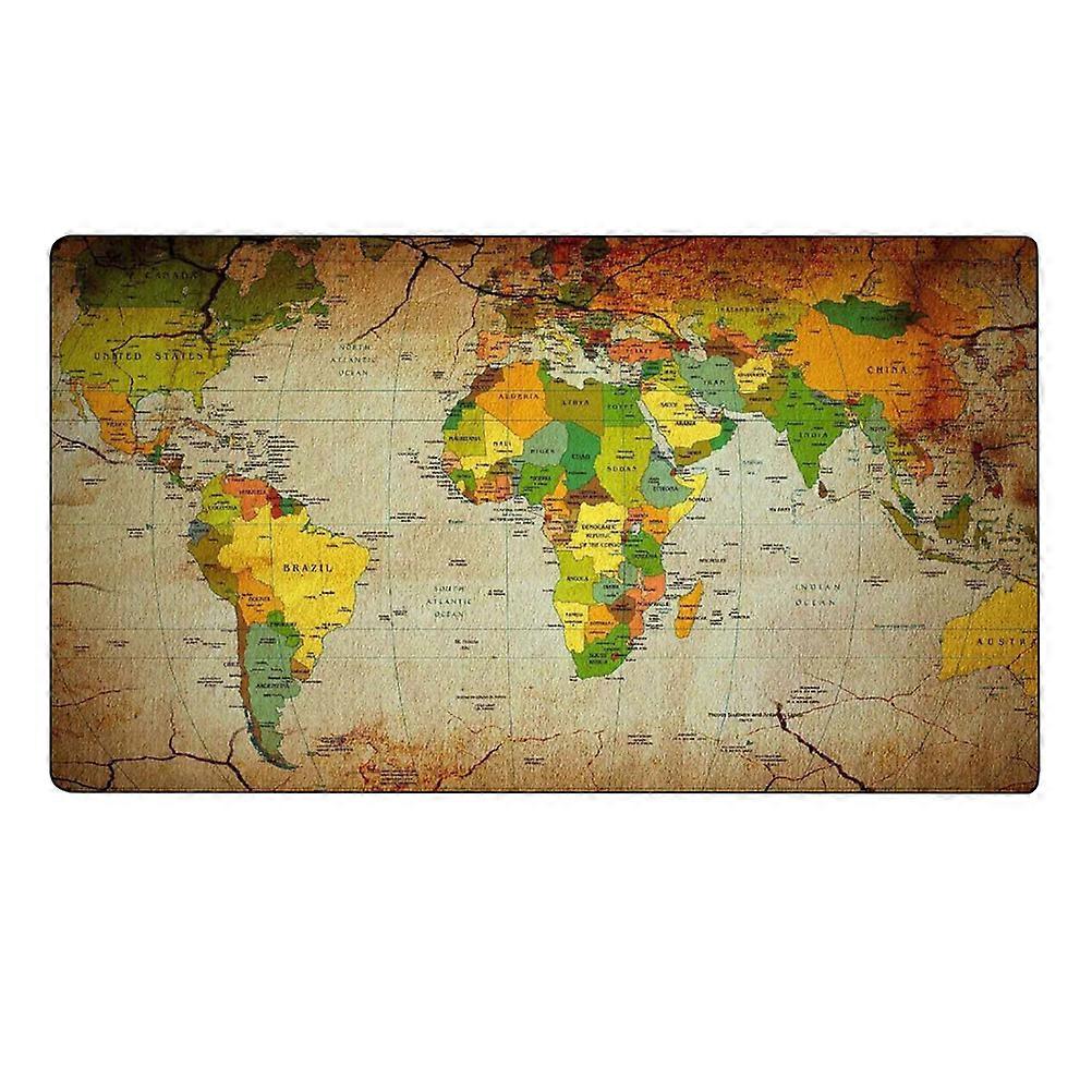 Mouse Pad World Map Printed Large Rubber Mouse Cushion 3Pcs Set