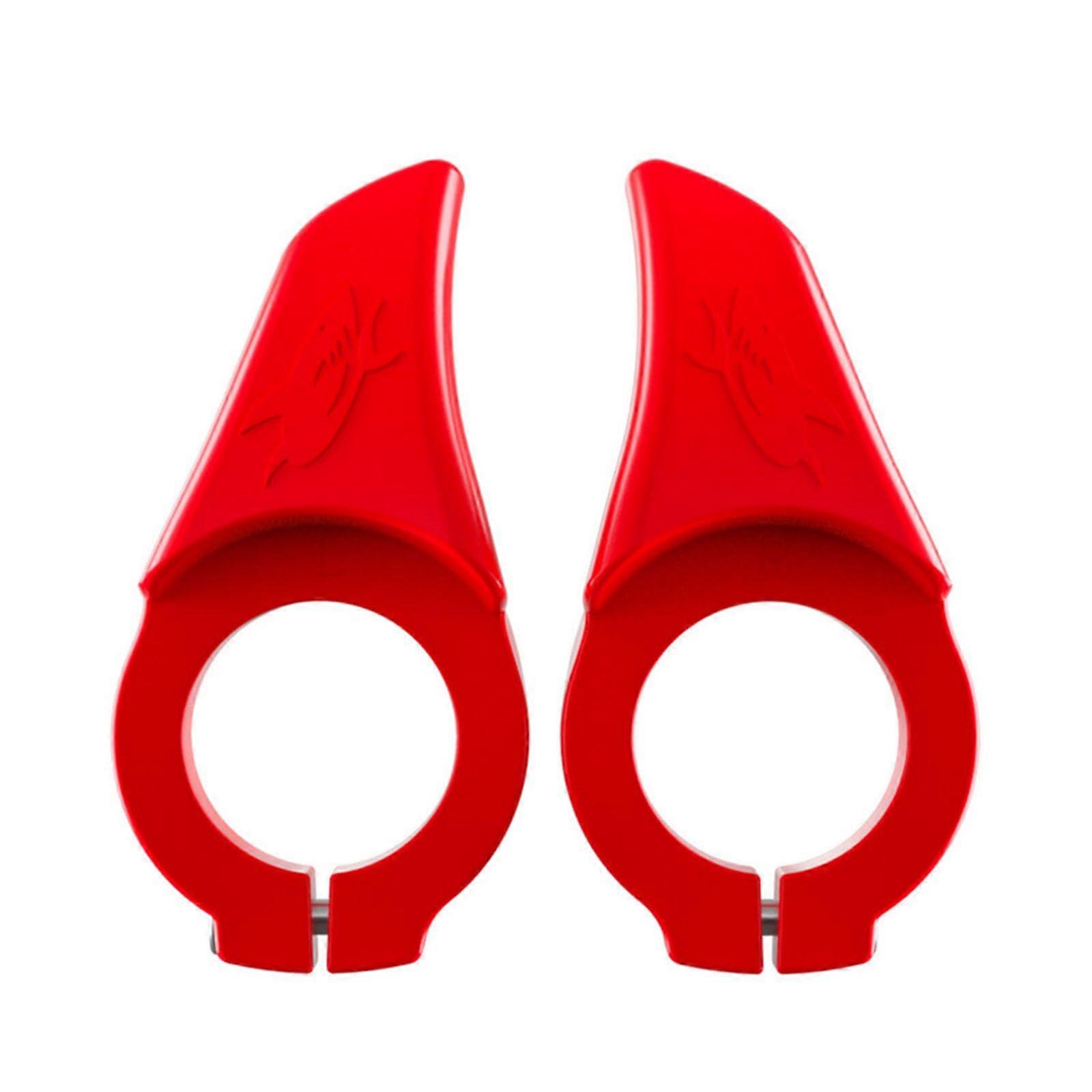 Ergonomic Bicycle Handlebar Grips with Adjustable Thumb Rest, Secure Locking Design, Red