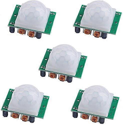 Pack of 5 HCSR501 PIR Motion Sensor Modules for Arduino Raspberry Pi with Adjustable Range