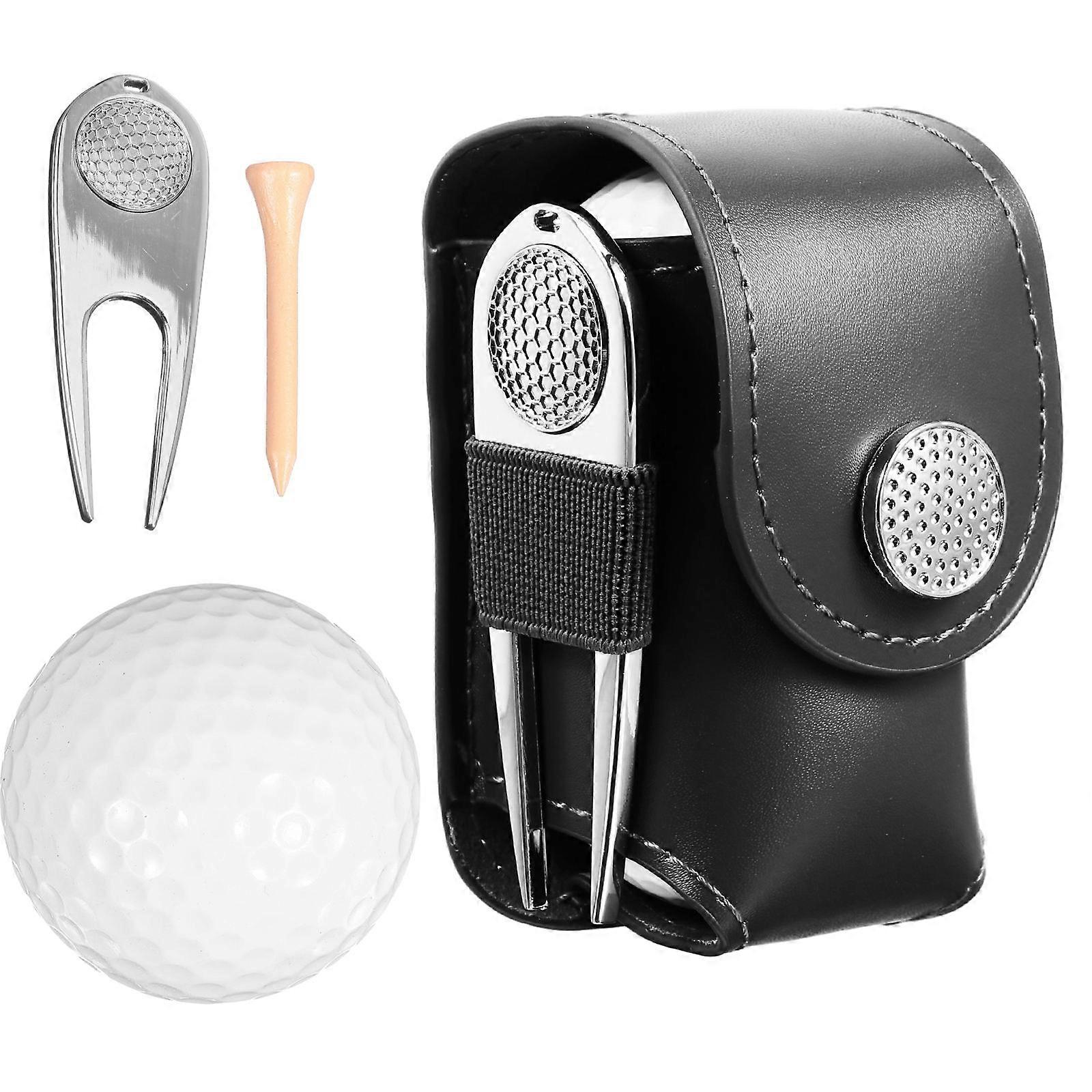Golfs Tool Set Ball Marker Tee and Ball for Golf Use 1Set