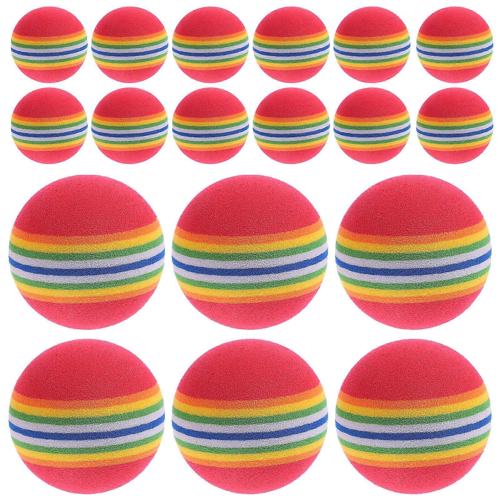 Golf Practice Ball for Approach Shot 20Pcs Rainbow Eva Training Balls