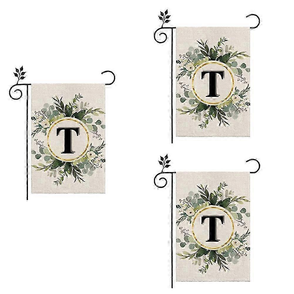 T Linen Garden Flag Double Layer Double Sided Letters
