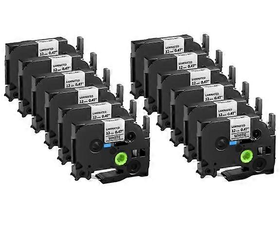 Ptouch Label Tape TZe231 12mm White 12Pack Compatible with Ptouch Models