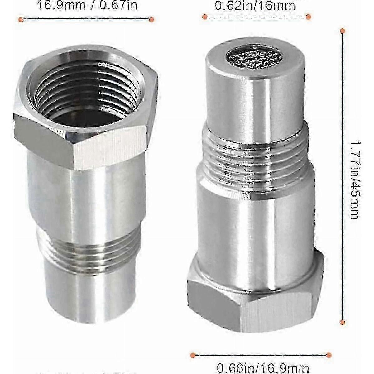 2Pcs M18 x1.5 45mm Oxygen Sensor Spacer Extender for Car Engine Exhaust System Lambda Probe