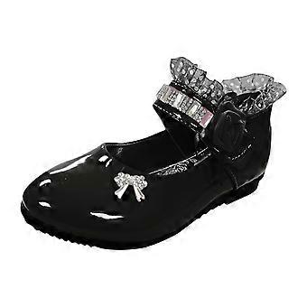 Prinsessenschoenen van zacht leer met bloemenprint voor meisjes, ballerina's met bandje voor peuters en baby's – geschikt voor kindermaten 7-12