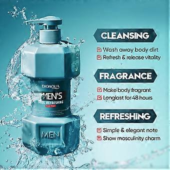 BIOAOUA Herren-Duschgel mit erfrischendem Meeresduft (Fremdsprachenversion) 500 ml
