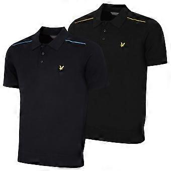 Polo de golf transpirable de punto de algodón con ribetes Lyle & Scott para hombre 2026
