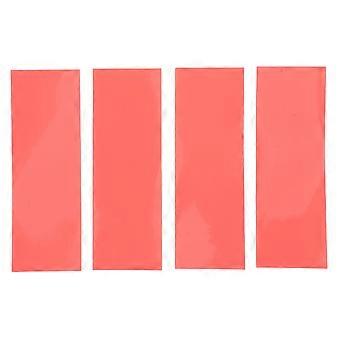 4 pezzi di mini accessori per skateboard: nastro antiscivolo fosforescente per fingerboard - adesivi creativi fai da te 38 mm x 110 mm rosso fluorescente