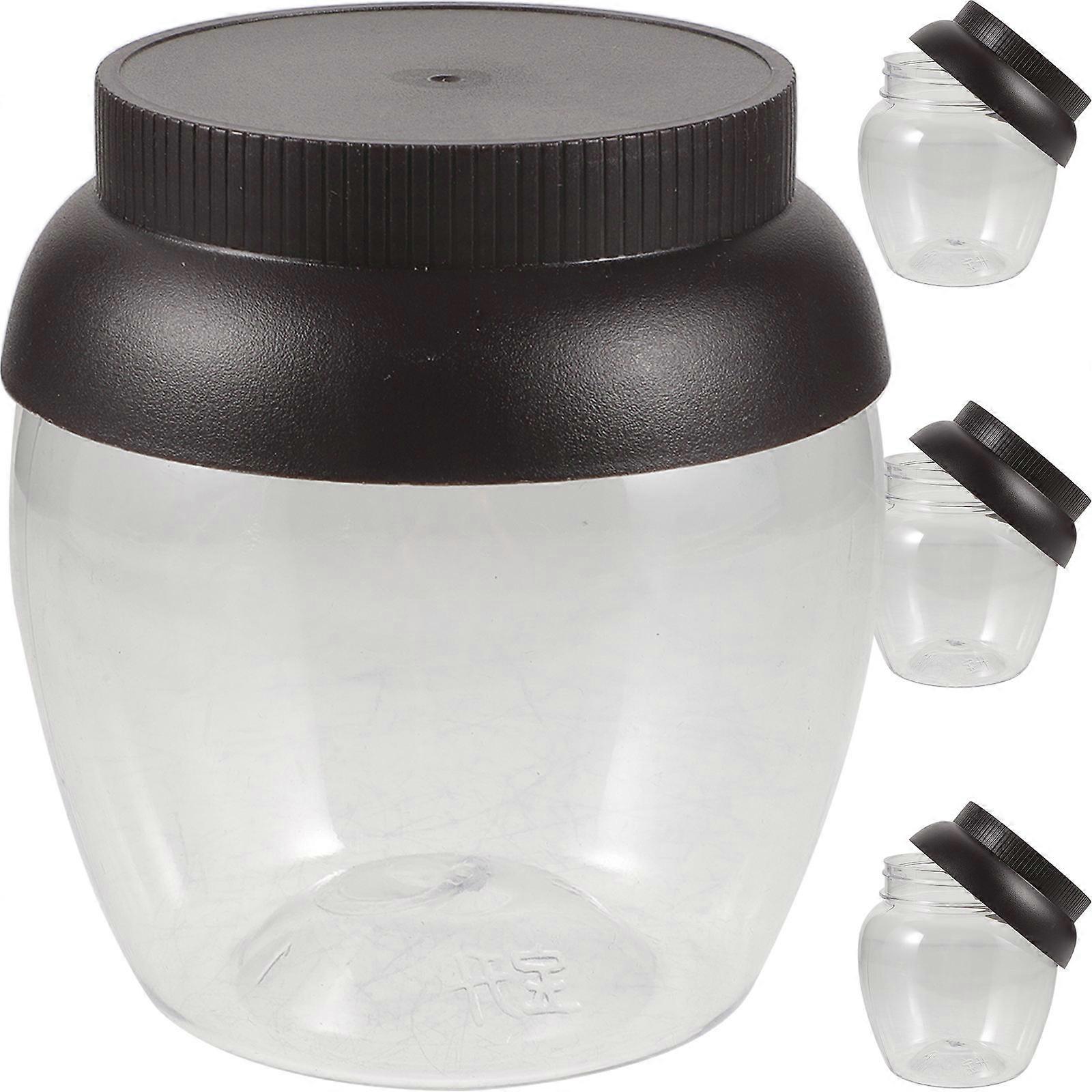 Transparent Pickle Container Fermenting Jar for Kitchen Storage 4Pcs