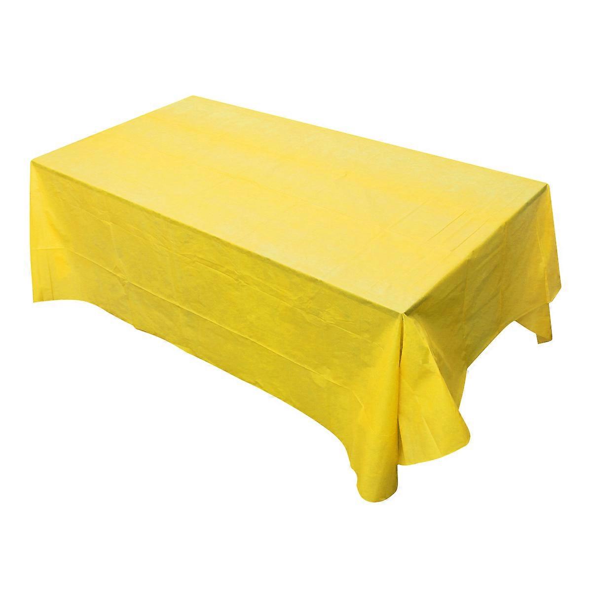 Nappe de table en plastique jaune (1 pièce)