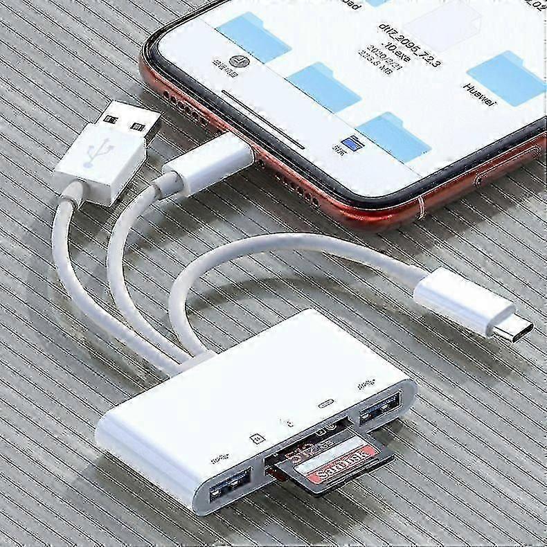 3 in 1 Type-c USB 3.0 Hub SD/TF Card Reader Multi-function Dock Station High Speed Data Transfer USB OTG Adapter for  Android
