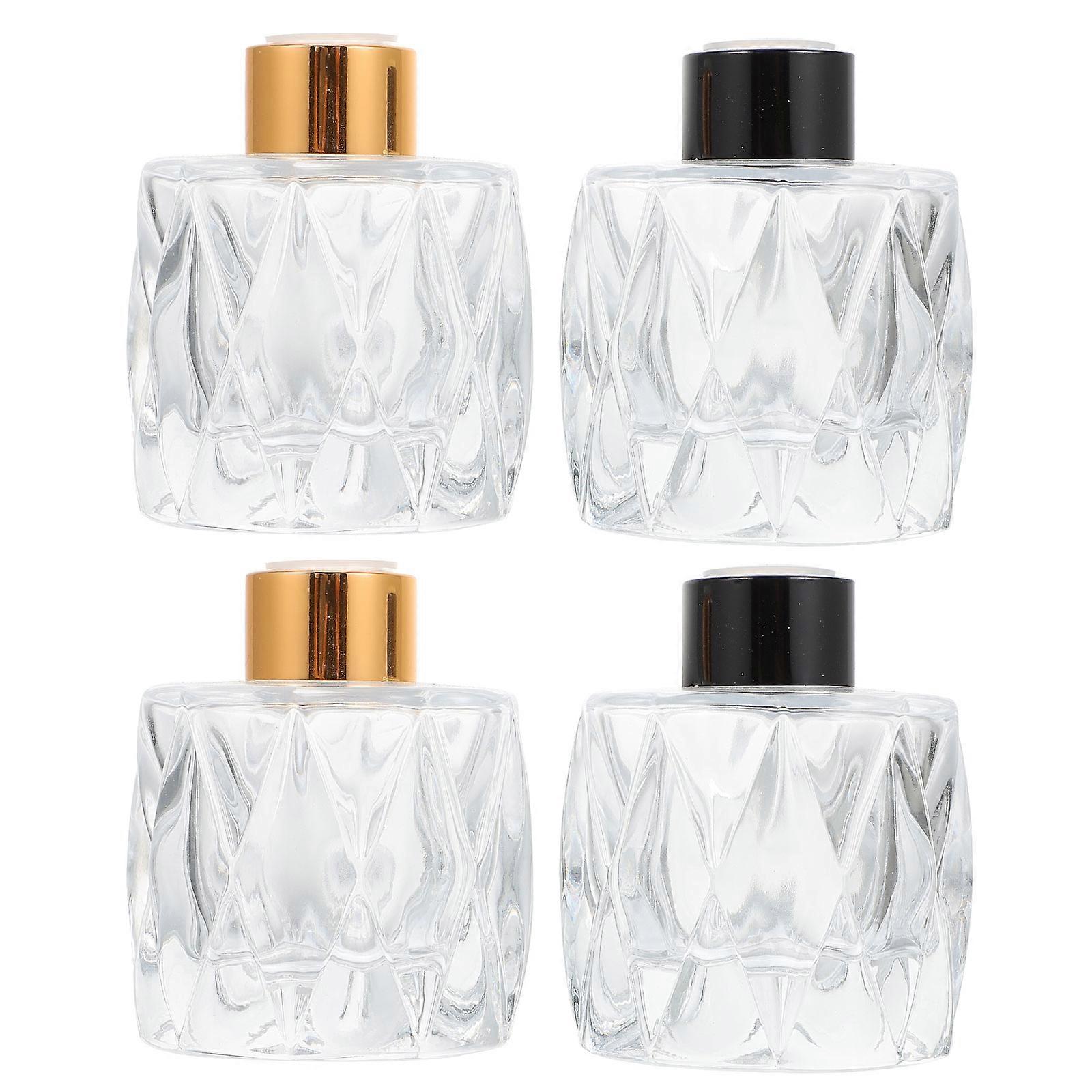 Glass Diffuser Bottle Container for Perfume 4Pcs Home Use Decor