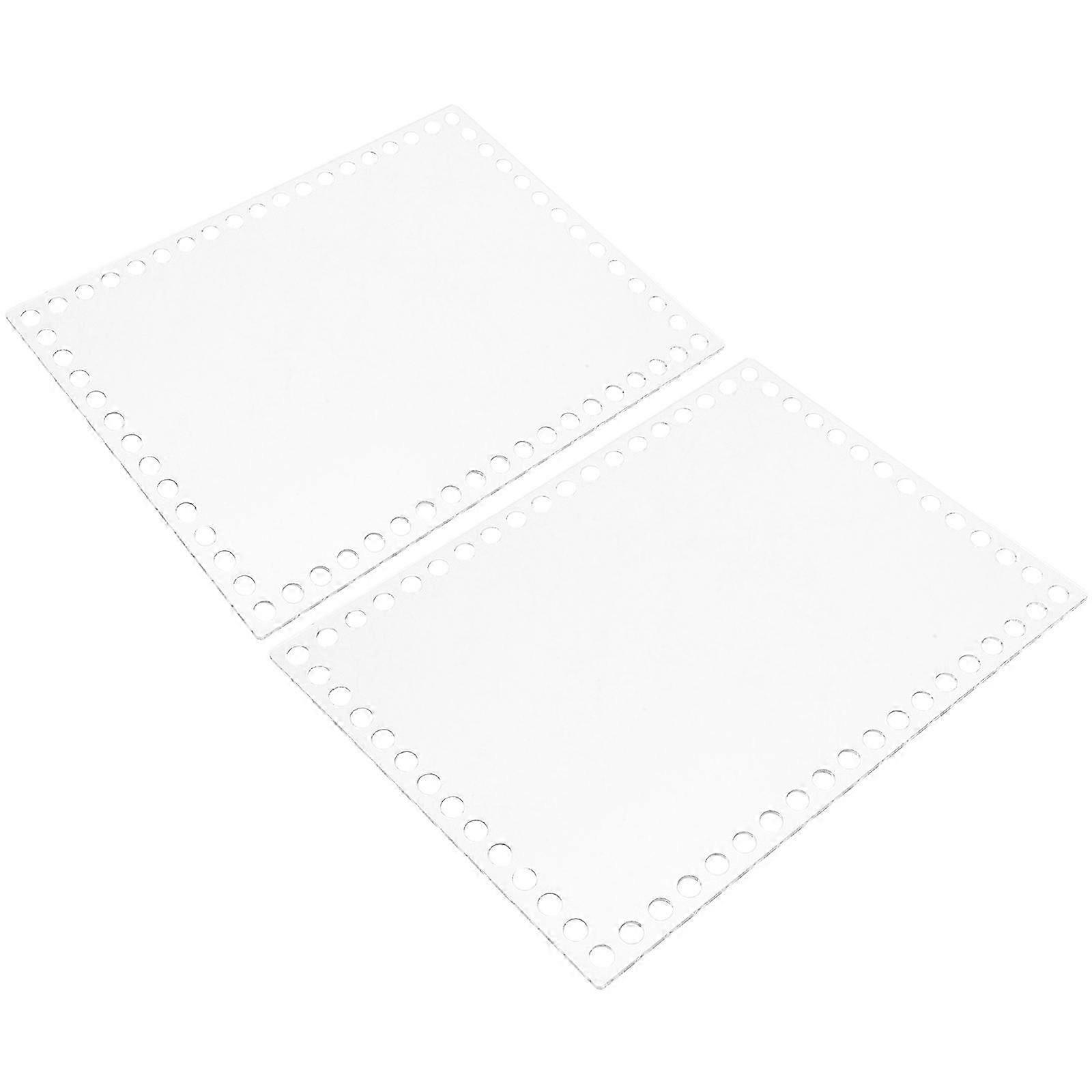 Acrylic Board Weaving Material for DIY Accessories 2Pcs Transparent Sheets