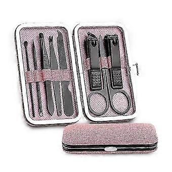 8 Stück Nagelknipser Set Edelstahl Nagelknipser Pediküre Set Schere Pinzette Maniküre