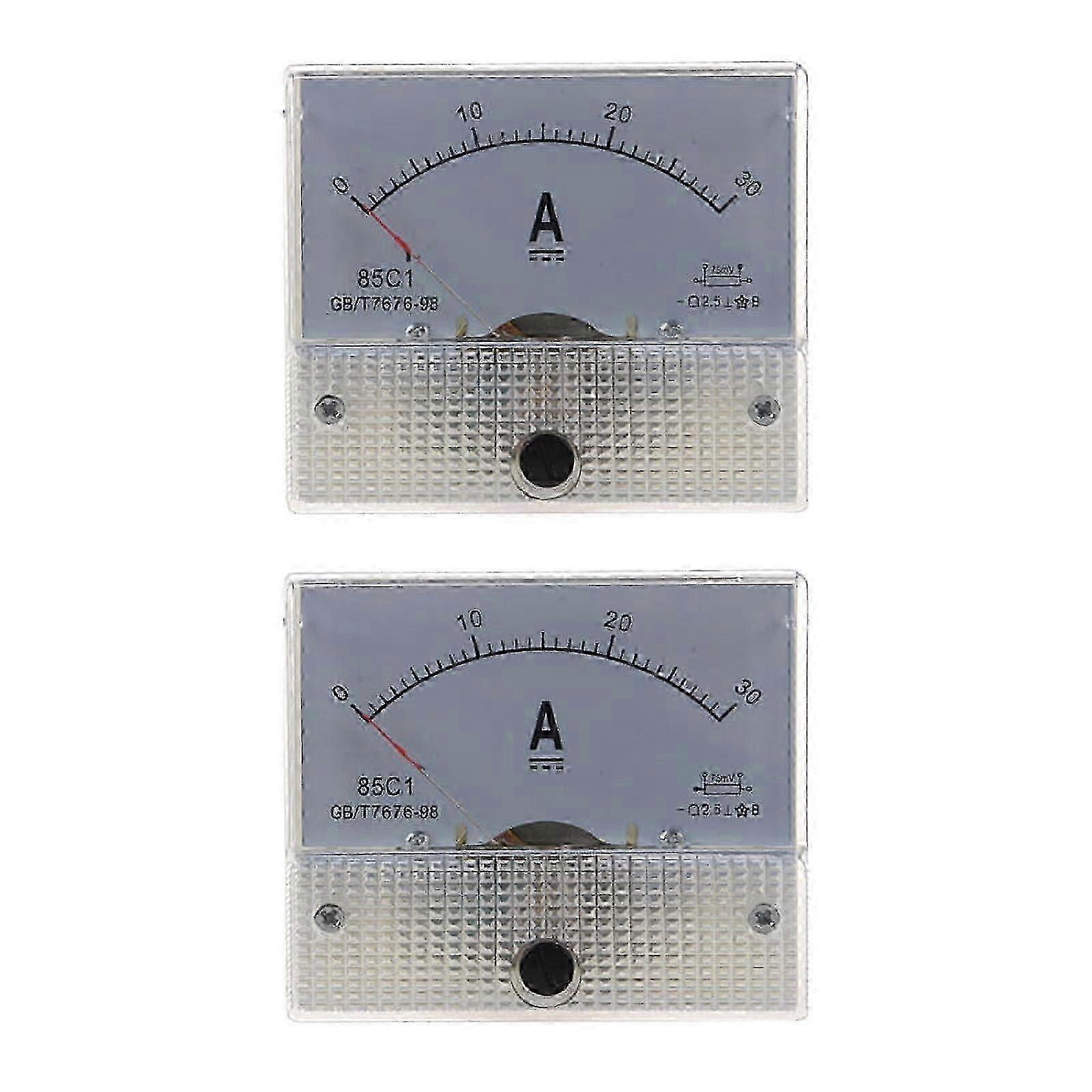2X 85C1 30A DC Panel Analog Ammeter SZRH