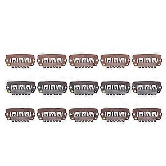 6 Hair Steel Metal Wig 6 Stainless Grips 50pcs Clip Tips Teeth Snap